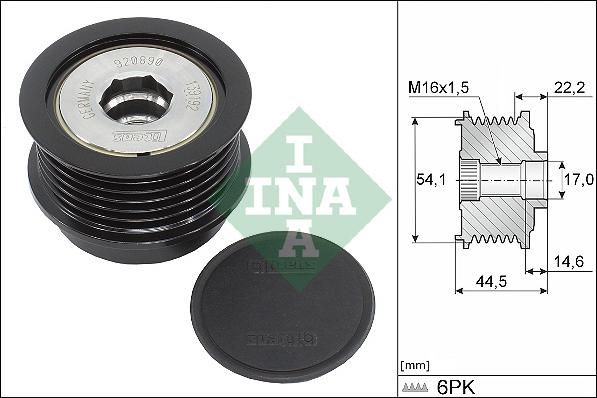 INA 535 0352 10 - Piedziņas skriemelis, Ģenerators autospares.lv