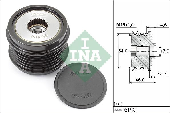 INA 535 0308 10 - Piedziņas skriemelis, Ģenerators autospares.lv