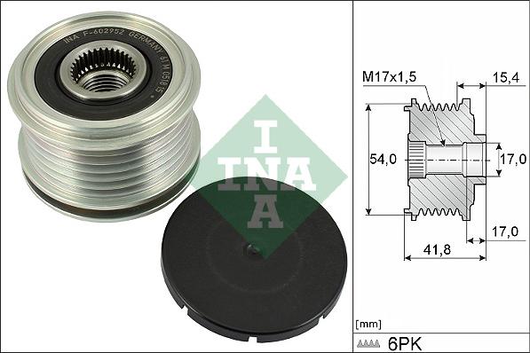 INA 535 0317 10 - Piedziņas skriemelis, Ģenerators www.autospares.lv