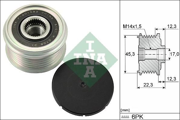 INA 535 0291 10 - Piedziņas skriemelis, Ģenerators www.autospares.lv