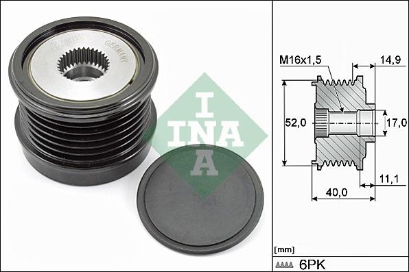 INA 535 0293 10 - Piedziņas skriemelis, Ģenerators autospares.lv