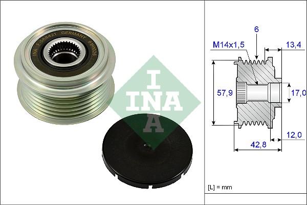 INA 535 0240 10 - Piedziņas skriemelis, Ģenerators autospares.lv