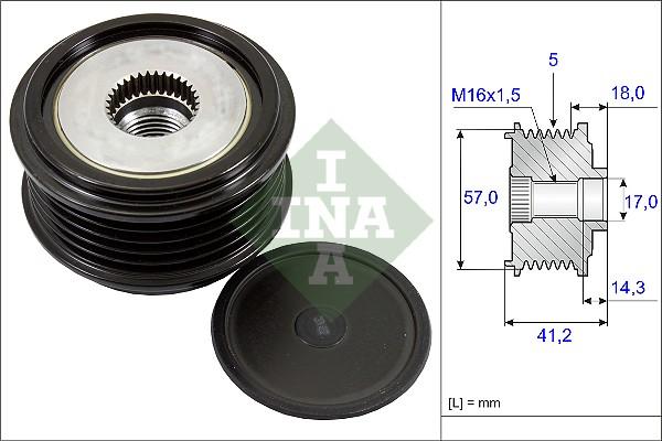 INA 535 0248 10 - Piedziņas skriemelis, Ģenerators autospares.lv