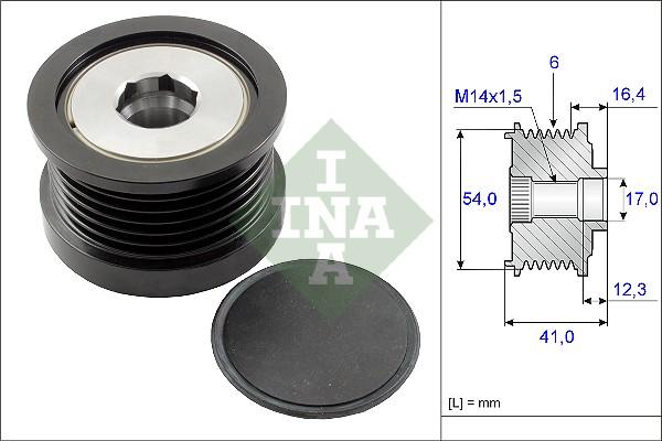 INA 535 0259 10 - Piedziņas skriemelis, Ģenerators autospares.lv