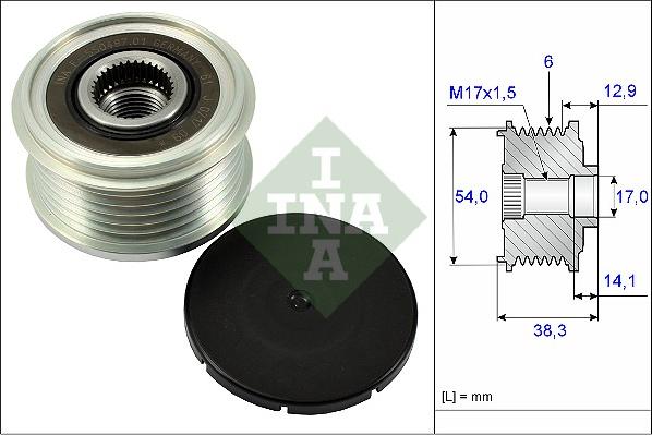 INA 535 0264 10 - Piedziņas skriemelis, Ģenerators autospares.lv