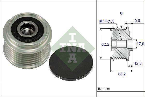 INA 535 0219 10 - Piedziņas skriemelis, Ģenerators www.autospares.lv