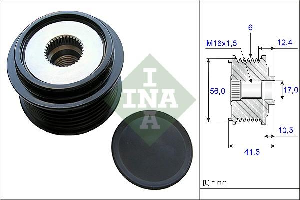 INA 535 0210 10 - Piedziņas skriemelis, Ģenerators autospares.lv