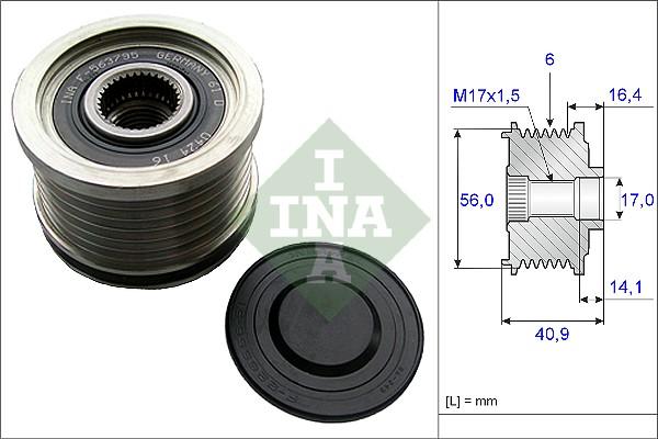 INA 535 0213 10 - Piedziņas skriemelis, Ģenerators autospares.lv