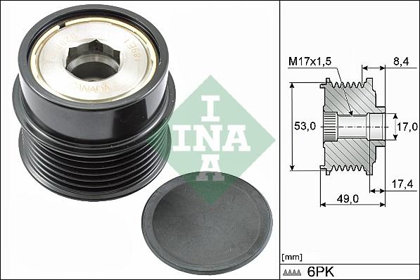 INA 535 0281 10 - Piedziņas skriemelis, Ģenerators autospares.lv