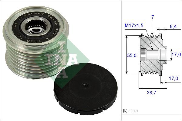 INA 535 0239 10 - Piedziņas skriemelis, Ģenerators autospares.lv