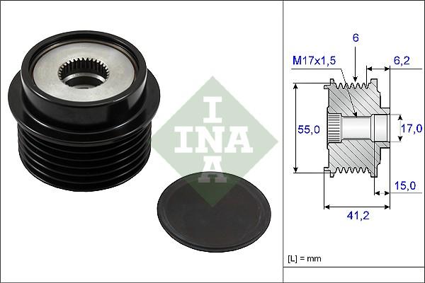 INA 535 0231 10 - Piedziņas skriemelis, Ģenerators www.autospares.lv