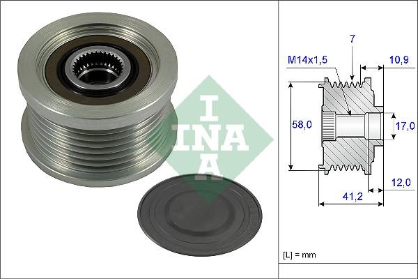 INA 535 0232 10 - Piedziņas skriemelis, Ģenerators www.autospares.lv