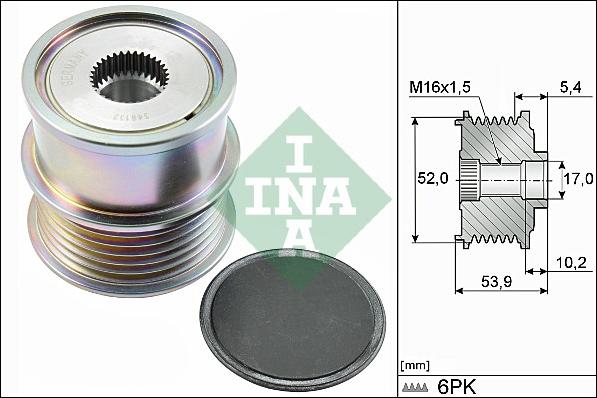 INA 535 0279 10 - Piedziņas skriemelis, Ģenerators www.autospares.lv