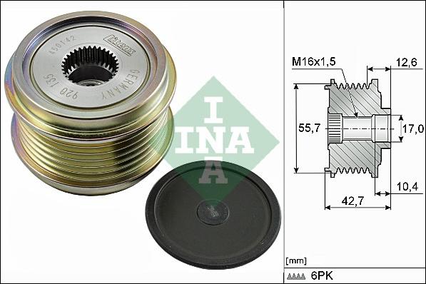 INA 535 0276 10 - Piedziņas skriemelis, Ģenerators autospares.lv