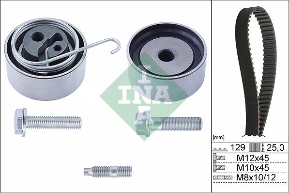 INA 530 0491 10 - Zobsiksnas komplekts autospares.lv