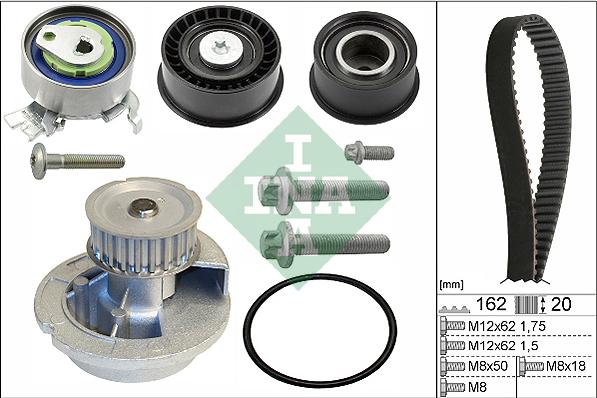 INA 530 0443 31 - Ūdenssūknis + Zobsiksnas komplekts www.autospares.lv