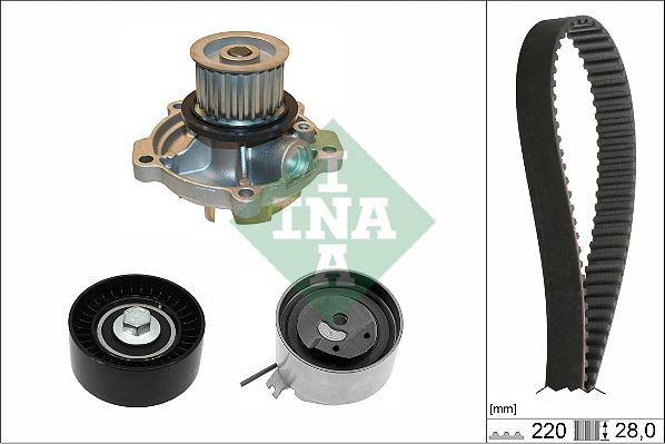 INA 530 0456 30 - Ūdenssūknis + Zobsiksnas komplekts www.autospares.lv