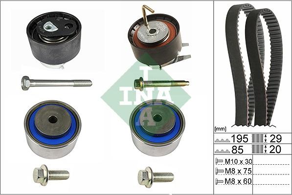 INA 530 0469 10 - Zobsiksnas komplekts autospares.lv