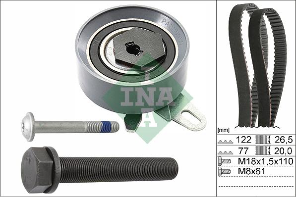 INA 530 0406 10 - Timing Belt Set www.autospares.lv