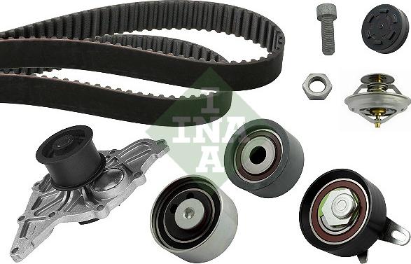 INA 530 0416 31 - Водяной насос + комплект зубчатого ремня ГРМ www.autospares.lv