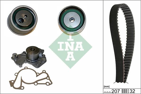 INA 530 0430 30 - Ūdenssūknis + Zobsiksnas komplekts www.autospares.lv