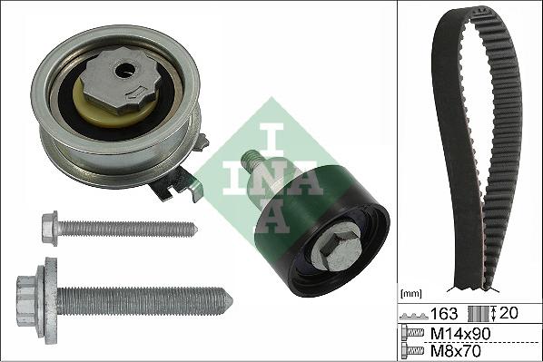 INA 530 0592 11 - Комплект зубчатого ремня ГРМ www.autospares.lv