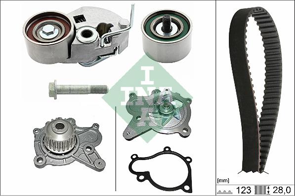 INA 530 0542 30 - Ūdenssūknis + Zobsiksnas komplekts www.autospares.lv