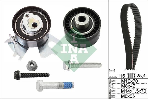 INA 530 0558 10 - Комплект зубчатого ремня ГРМ www.autospares.lv