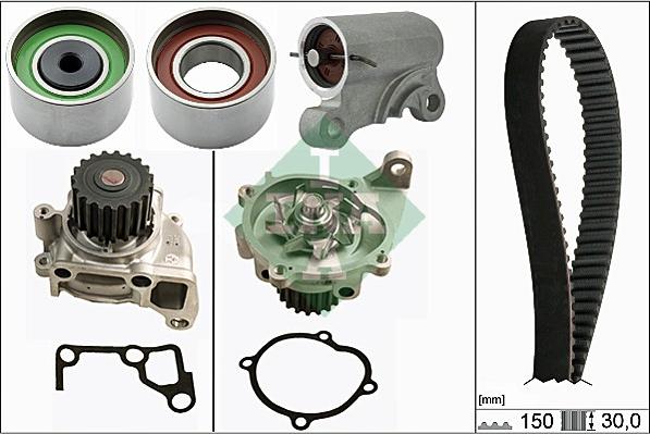 INA 530 0519 30 - Ūdenssūknis + Zobsiksnas komplekts www.autospares.lv