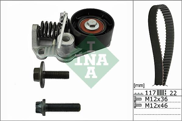 INA 530 0526 10 - Zobsiksnas komplekts autospares.lv