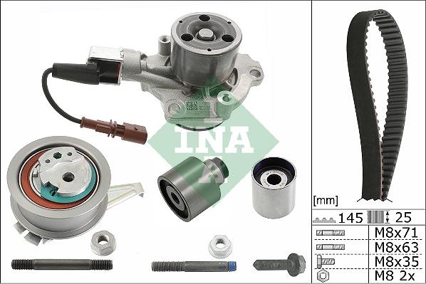 INA 530 0699 30 - Водяной насос + комплект зубчатого ремня ГРМ www.autospares.lv