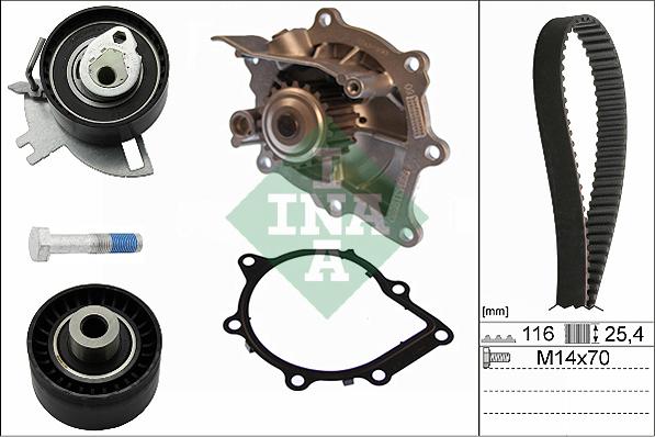 INA 530 0691 30 - Ūdenssūknis + Zobsiksnas komplekts autospares.lv