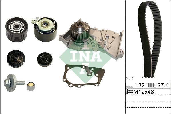 INA 530 0640 30 - Ūdenssūknis + Zobsiksnas komplekts www.autospares.lv