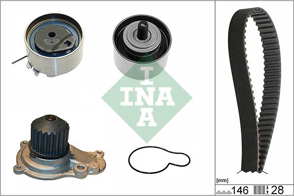 INA 530 0641 30 - Ūdenssūknis + Zobsiksnas komplekts www.autospares.lv