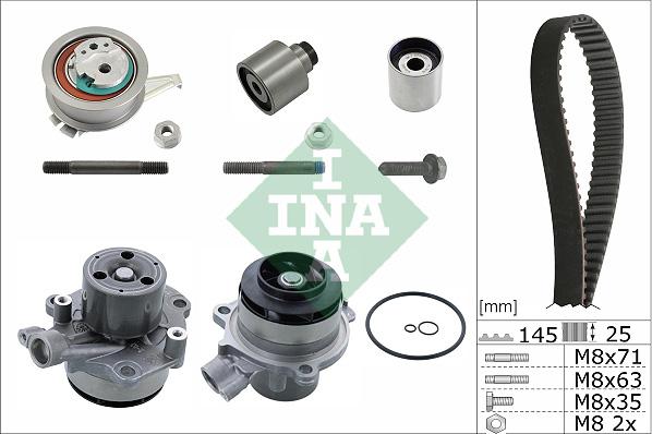 INA 530 0650 32 - Ūdenssūknis + Zobsiksnas komplekts autospares.lv