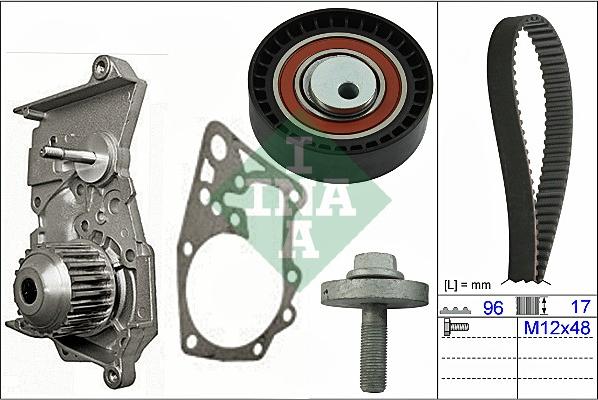 INA 530 0604 30 - Ūdenssūknis + Zobsiksnas komplekts autospares.lv