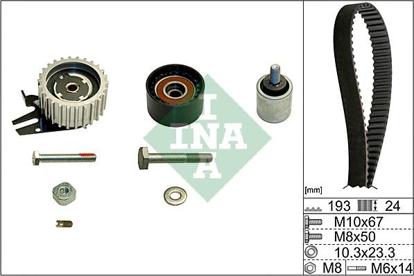 INA 530 0619 10 - Timing Belt Set www.autospares.lv