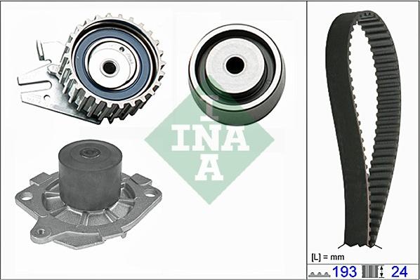 INA 530 0621 30 - Ūdenssūknis + Zobsiksnas komplekts www.autospares.lv