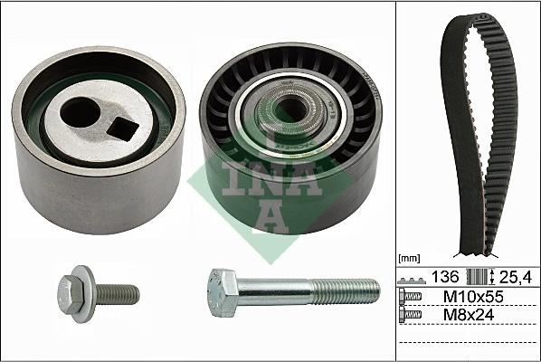 INA 530 0095 10 - Zobsiksnas komplekts autospares.lv