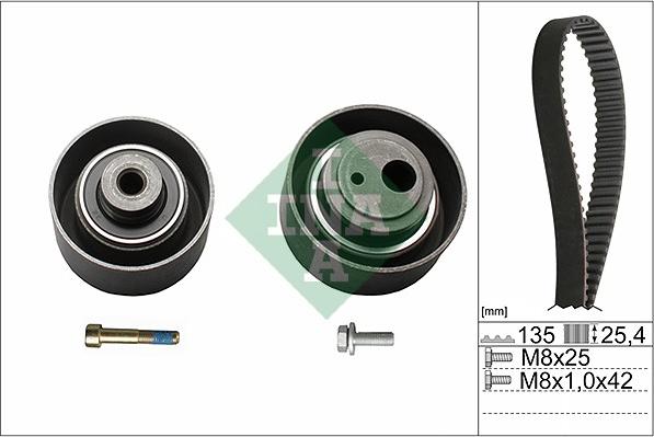 INA 530 0055 10 - Zobsiksnas komplekts autospares.lv