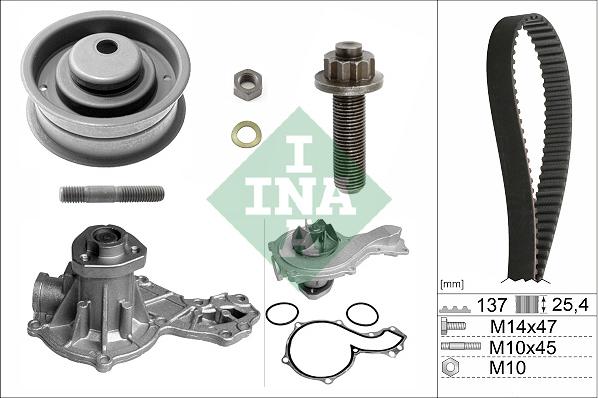 INA 530000330 - Ūdenssūknis + Zobsiksnas komplekts autospares.lv