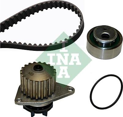 INA 530 0016 30 - Водяной насос + комплект зубчатого ремня ГРМ www.autospares.lv