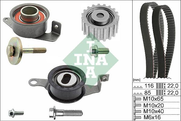 INA 530 0010 10 - Zobsiksnas komplekts autospares.lv