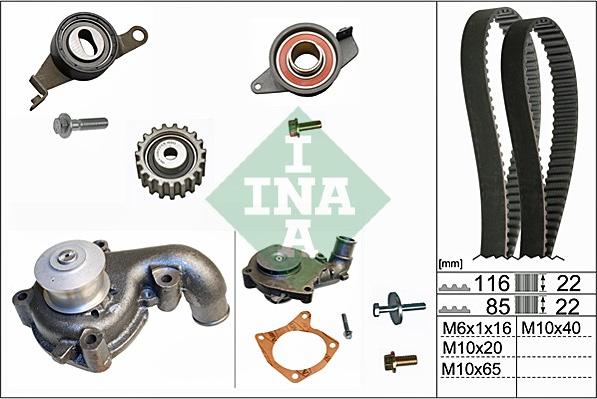 INA 530 0010 30 - Ūdenssūknis + Zobsiksnas komplekts autospares.lv