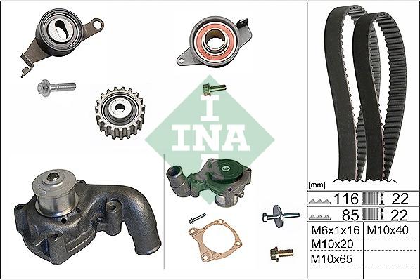 INA 530 0010 31 - Ūdenssūknis + Zobsiksnas komplekts autospares.lv