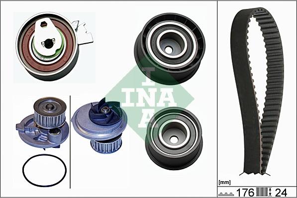 INA 530 0039 30 - Ūdenssūknis + Zobsiksnas komplekts www.autospares.lv