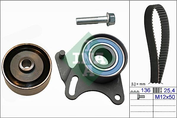 INA 530 0072 10 - Zobsiksnas komplekts autospares.lv