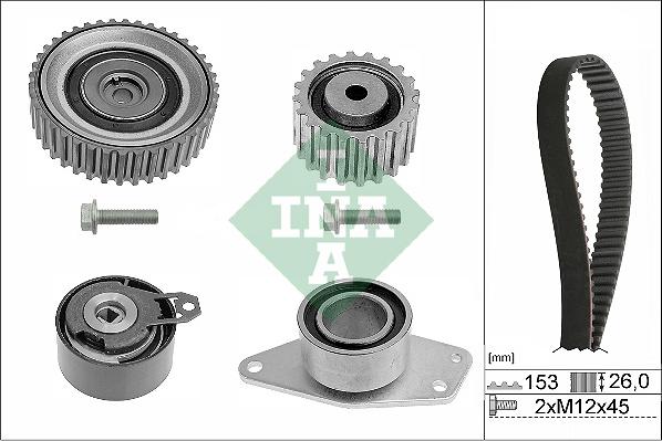 INA 530 0194 10 - Комплект зубчатого ремня ГРМ www.autospares.lv