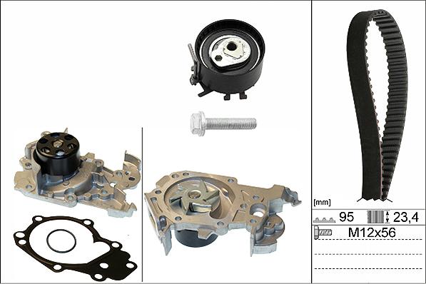 INA 530 0195 30 - Ūdenssūknis + Zobsiksnas komplekts autospares.lv