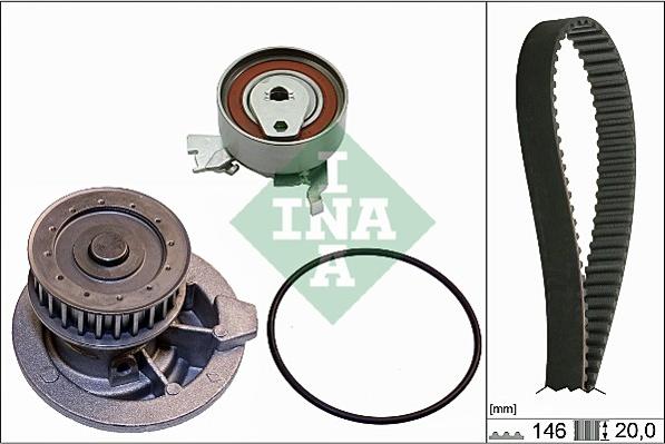 INA 530 0147 30 - Ūdenssūknis + Zobsiksnas komplekts www.autospares.lv